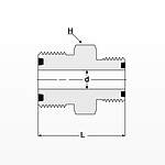Reduzierverschraubungskörper, verbindet ZCO-Stutzen ZCOUR