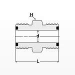 Verschraubungskörper, verbindet ZCO-Stutzen ZCOUA